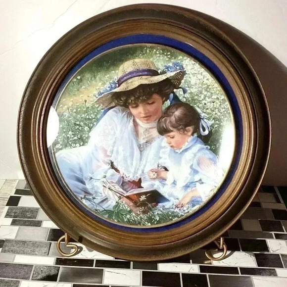 Once Upon A Time Collector Plate Sandra Kuck Mothers Day 1985 Reco Signed - Picture 5 of 5